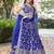 ROYAL BLUE DOLA SILK SEQUINS & ZARI EMBROIDERED STITCHED LEHENGA CHOLI