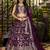 WINE DOLA SILK SEQUINS & ZARI EMBROIDERED STITCHED LEHENGA CHOLI