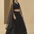 BLACK GEORGETTE SEQUINS & THREAD EMBROIDERED STITCHED LEHENGA CHOLI