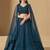 BLUE GEORGETTE SEQUINS & THREAD EMBROIDERED STITCHED LEHENGA CHOLI