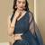BLUE GEORGETTE SEQUINS & THREAD EMBROIDERED STITCHED LEHENGA CHOLI