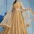 BEIGE GEORGETTE SEQUINS & THREAD EMBROIDERED STITCHED LEHENGA CHOLI
