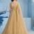 BEIGE GEORGETTE SEQUINS & THREAD EMBROIDERED STITCHED LEHENGA CHOLI