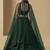 GREEN GEORGETTE SEQUINS & THREAD EMBROIDERED STITCHED LEHENGA CHOLI