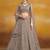 GREY GEORGETTE SEQUINS & THREAD EMBROIDERED STITCHED LEHENGA CHOLI