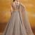 GREY GEORGETTE SEQUINS & THREAD EMBROIDERED STITCHED LEHENGA CHOLI
