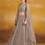 GREY GEORGETTE SEQUINS & THREAD EMBROIDERED STITCHED LEHENGA CHOLI