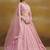 LIGHT PINK GEORGETTE SEQUINS & THREAD EMBROIDERED  STITCHED LEHENGA CHOLI