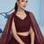 MAROON GEORGETTE SEQUINS & THREAD EMBROIDERED STITCHED LEHENGA CHOLI