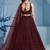 MAROON GEORGETTE SEQUINS & THREAD EMBROIDERED STITCHED LEHENGA CHOLI