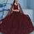 MAROON GEORGETTE SEQUINS & THREAD EMBROIDERED STITCHED LEHENGA CHOLI