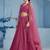 PINK GEORGETTE SEQUINS & THREAD EMBROIDERED STITCHED LEHENGA CHOLI