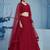 RED GEORGETTE SEQUINS & THREAD EMBROIDERED STITCHED LEHENGA CHOLI