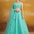 SKY BLUE GEORGETTE SEQUINS & THREAD EMBROIDERED STITCHED LEHENGA CHOLI