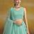 SKY BLUE GEORGETTE SEQUINS & THREAD EMBROIDERED STITCHED LEHENGA CHOLI