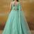 SKY BLUE GEORGETTE SEQUINS & THREAD EMBROIDERED STITCHED LEHENGA CHOLI