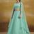 SKY BLUE GEORGETTE SEQUINS & THREAD EMBROIDERED STITCHED LEHENGA CHOLI