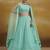 SKY BLUE GEORGETTE SEQUINS & THREAD EMBROIDERED STITCHED LEHENGA CHOLI