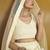 WHITE GEORGETTE SEQUINS & THREAD EMBROIDERED STITCHED LEHENGA CHOLI