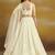 WHITE GEORGETTE SEQUINS & THREAD EMBROIDERED STITCHED LEHENGA CHOLI