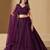 WINE GEORGETTE SEQUINS & THREAD EMBROIDERED STITCHED LEHENGA CHOLI