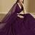WINE GEORGETTE SEQUINS & THREAD EMBROIDERED STITCHED LEHENGA CHOLI