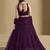 WINE GEORGETTE SEQUINS & THREAD EMBROIDERED STITCHED LEHENGA CHOLI