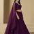 WINE GEORGETTE SEQUINS & THREAD EMBROIDERED STITCHED LEHENGA CHOLI