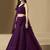 WINE GEORGETTE SEQUINS & THREAD EMBROIDERED STITCHED LEHENGA CHOLI