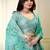 BLUE ZARI & SEQUINS EMROIDERY FLORAL PRINT ORGENZA STITCHED LEHENGA CHOLI