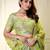 NEON ZARI & SEQUINS EMROIDERY FLORAL PRINT ORGENZA STITCHED LEHENGA CHOLI
