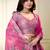 PINK ZARI & SEQUINS EMROIDERY FLORAL PRINT ORGENZA STITCHED LEHENGA CHOLI