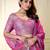 PINK ZARI & SEQUINS EMROIDERY FLORAL PRINT ORGENZA STITCHED LEHENGA CHOLI