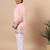 Boys peach silk blend geometric floral embroidered border kurta & pyjama set