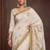 Ethnic motifs zari linen blend kasavu saree