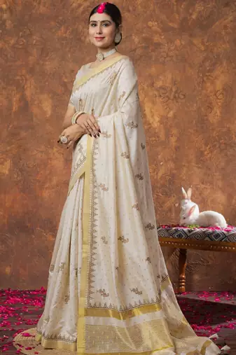 Woven design zari kasavu sarees