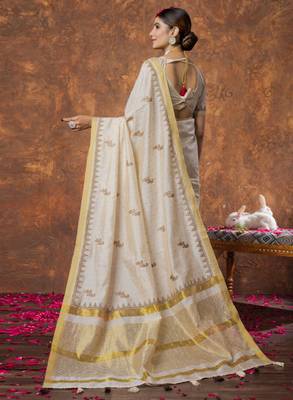 Woven design zari kasavu sarees 4