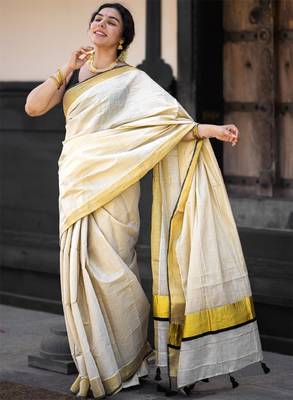 Zari pure cotton kasavu saree 1
