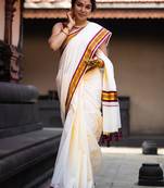 Zari pure cotton kasavu saree