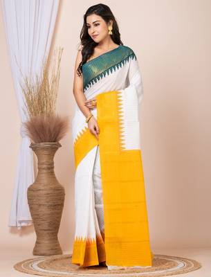 Checked pure cotton saree 1