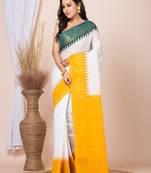 Checked pure cotton saree