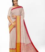 Checked pure cotton saree