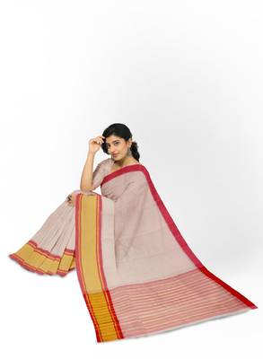 Checked pure cotton saree 4