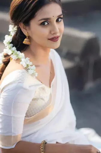 Silk cotton kasavu saree