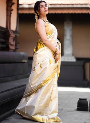 Zari pure cotton kasavu saree 2