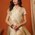 Leheriya zari organza kasavu saree