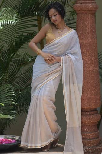 Zari pure cotton saree