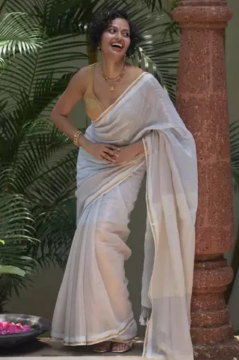 Zari pure cotton saree