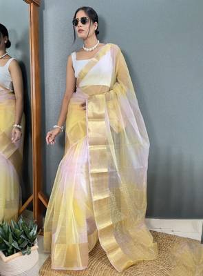 Zari organza kanjeevaram saree 4