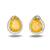 Yellow stone silver plated stud earrings